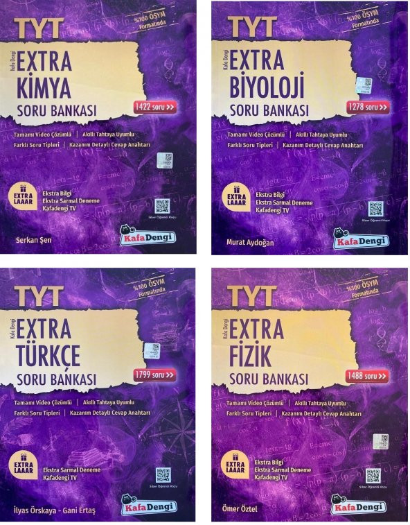Kafadengi Tyt Türkçe + Fizik + Kimya + Biyoloji Extra Soru Seti 4 Kitap 2023 ürün görseli