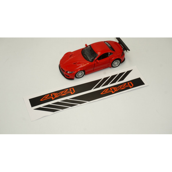 4X4 Off Road Arazi Aracı Yan Aynalar Selefon Kaplama Sticker Seti - 3