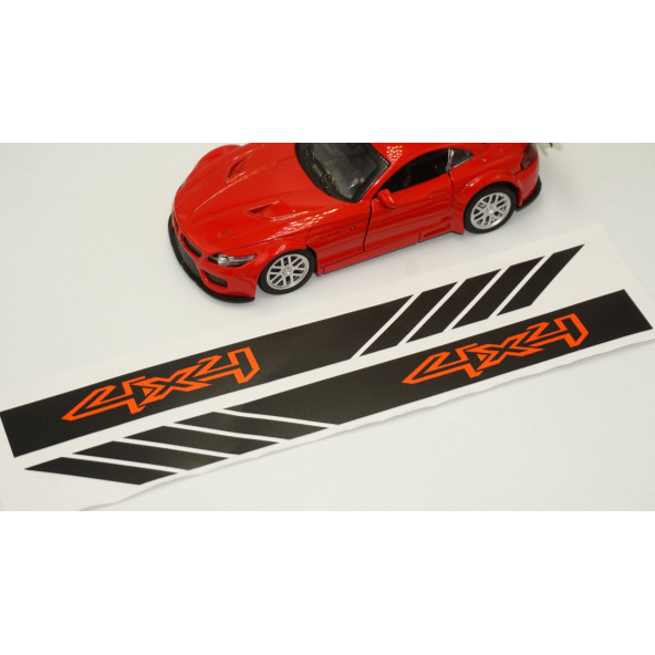 4X4 Off Road Arazi Aracı Yan Aynalar Selefon Kaplama Sticker Seti - 4