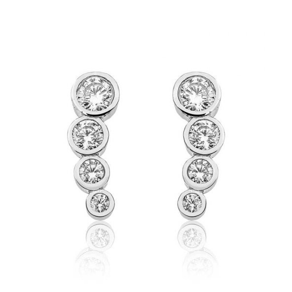 Gümüş 4 Taş Bayan Küpe ürün görseli 1