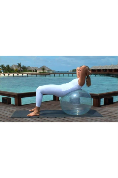 Dayanıklı Yüksek Kalite Şeffaf Fitilli Pilates Topu Ve Pompa Seti Denge,Aerobik,Yoga,Fitness Topu - 2