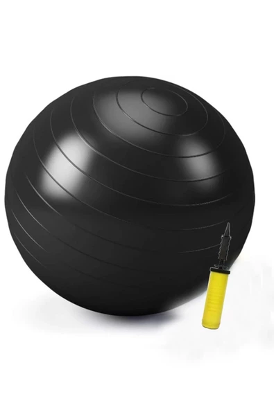 Dayanıklı Yüksek Kalite Şeffaf Fitilli Pilates Topu Ve Pompa Seti Denge,Aerobik,Yoga,Fitness Topu - 3