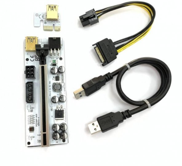 OEM Riser V010-X 8 Kapasitörlü V10 Yükseltici PCI-E X1 to X16 Mining - 4