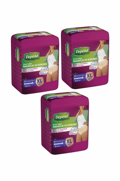 Depend Hasta Bezi Emici Külot Xl Beden Ekstra Büyük Boy 30 Adet (120-150 cm Bel Ölçüsü) ürün görseli 1