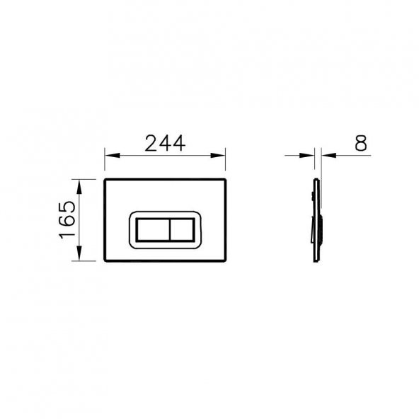 Vitra Loop R Mekanik Kumanda Paneli Mat Krom 740-0685 - 2