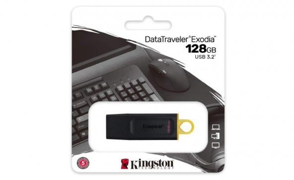 Kingston Data Traveler Exodia 128 GB USB 3.2 Flash Bellek