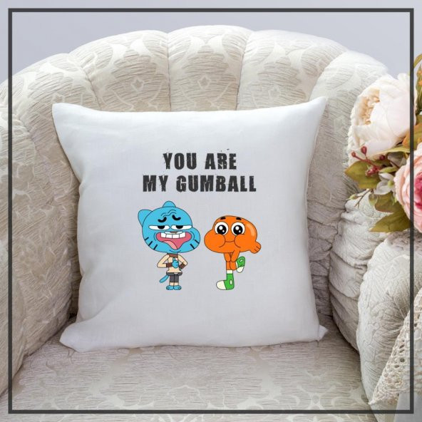 You Are My Gumball (2li) Tasarımlı Kişiye Özel Baskılı Yastık