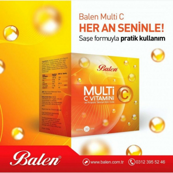 Balen C Ve Propolis Multivitamin Toz Takviye Edici Gida - 1