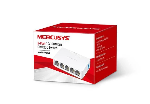 TP-LINK MERCUSYS MS105 5 PORT 10/100 MASAÜSTÜ SWITCH (YÖNETİLEMEZ) - 2
