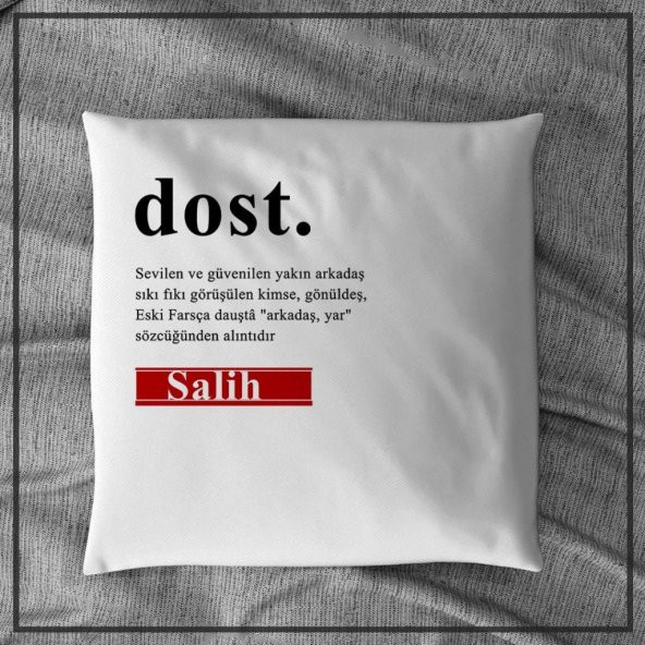 Dost Tasarımlı Kişiye Özel Baskılı Yastık - 1