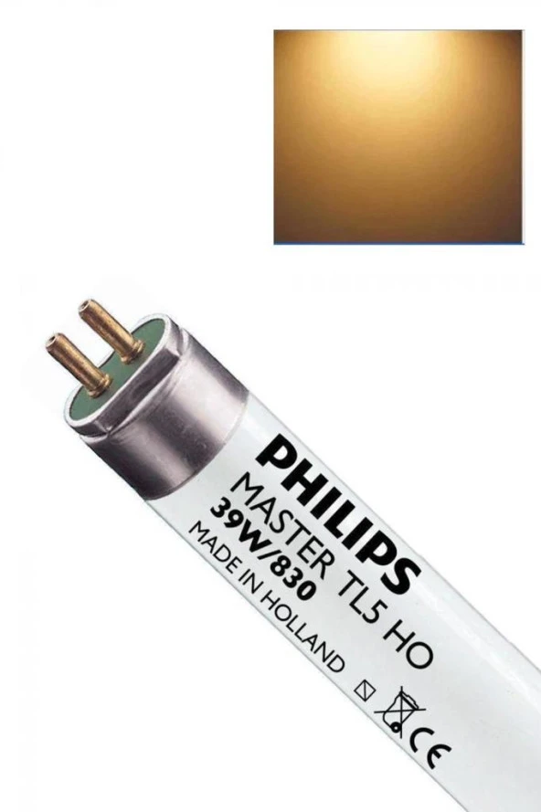 Philips Master TL5 HO 39W/830 T5 Floresan Ampul Sarı 3000K (85 cm)