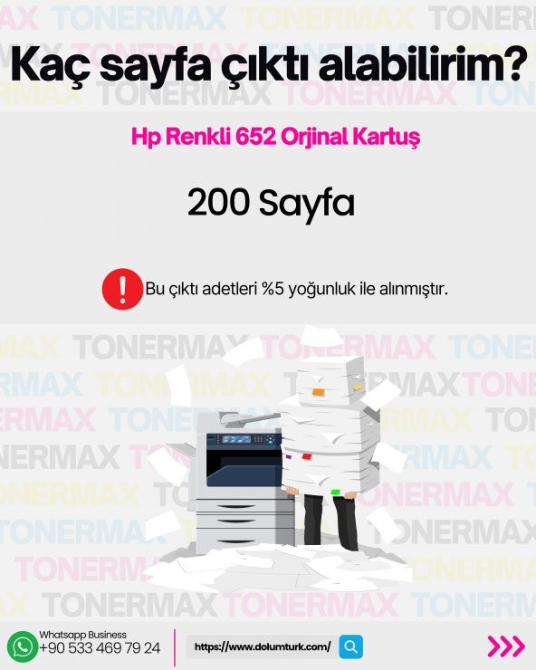 Hp Deskjet Ink Advantage 5275 Orjinal Kartuş Takımı / Hp 652 Siyah ve Renkli Kartuş Takımı - 3