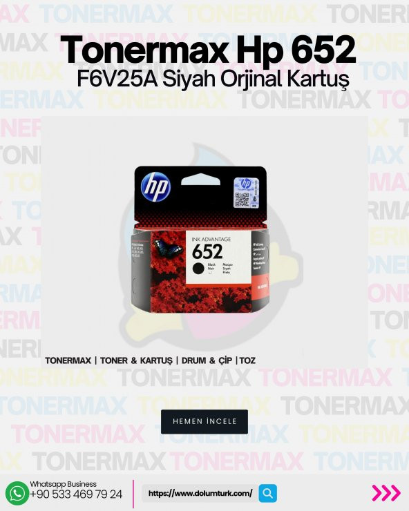 Hp Deskjet Ink Advantage 5275 Orjinal Kartuş Takımı / Hp 652 Siyah ve Renkli Kartuş Takımı - 5