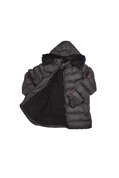 Life For Moda Erkek Çocuk Şerit Detaylı Fermuar Cepli Tüylü Kapüşonlu Şişme Mont Kaban 4001 - 8