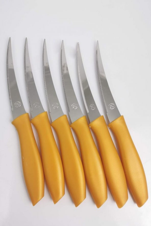 6lı Paslanmaz Çelik Meyve Sebze Bıçağı Gold