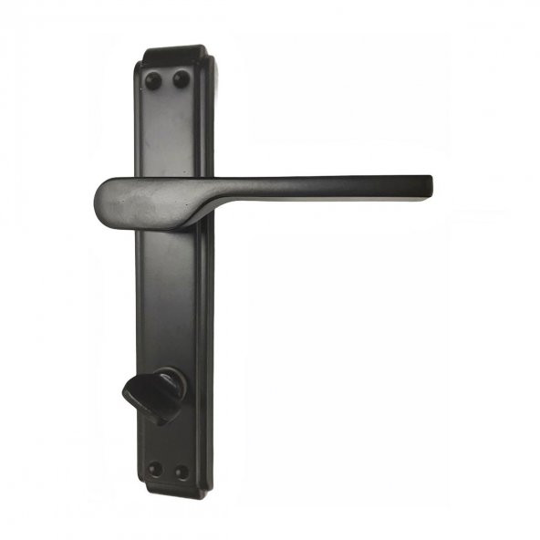 Hira Eda Gül Alüminyum Kapı Kolu Mat Siyah Wc - 2