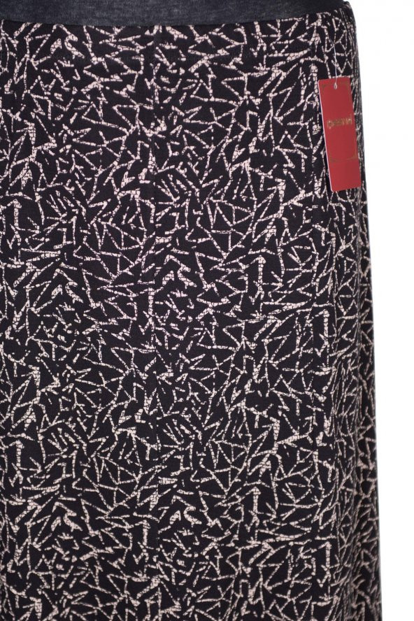 Hesna Kadın Ecem Büyük Beden 8 Parça Örümcek Desenli Siyah Etek - 2