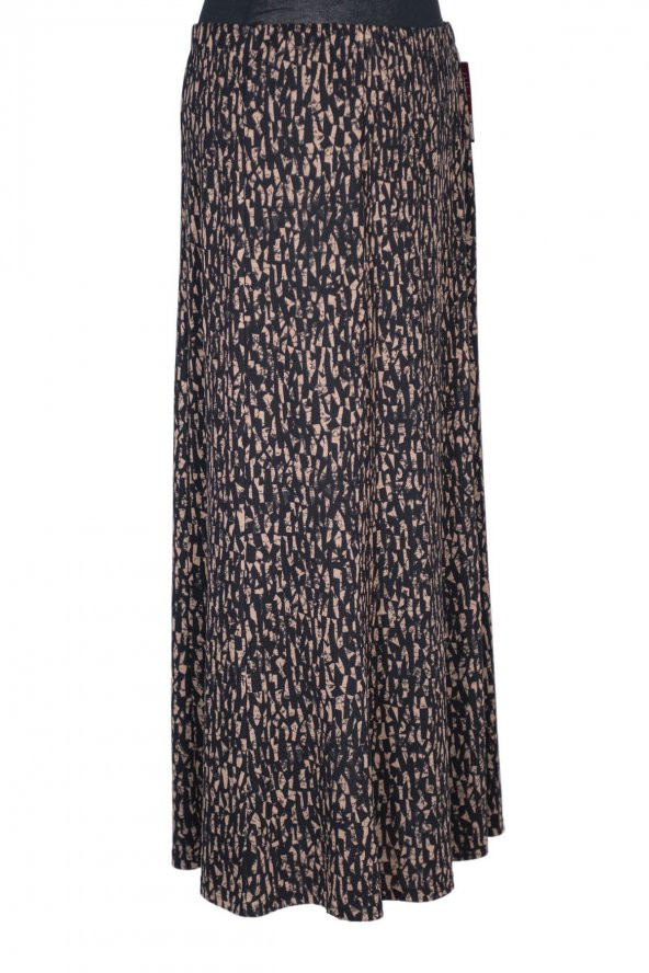 Hesna Kadın Ecem Büyük Beden 8 Parça Kırık Cam Desen Siyah Etek - 3