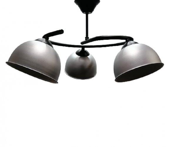 MYLİGHTS  GRİ BAŞLIKLI METAL AVİZE  ÜÇLÜ AVİZE - 2