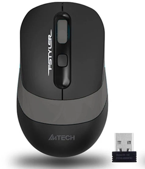 A4 TECH FG10 Siyah/Gri Optik Nano Kablosuz Mouse-2000 DPI FG10-GRI