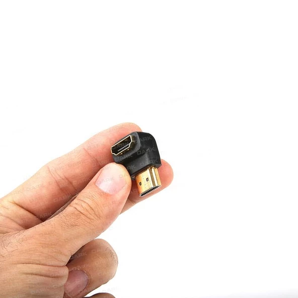 DARK HDMI 90 Dönüştürücü Dirsek - HDMI Erkek - HDMI Dişi DK-HD-AMXF90 - Resim 2