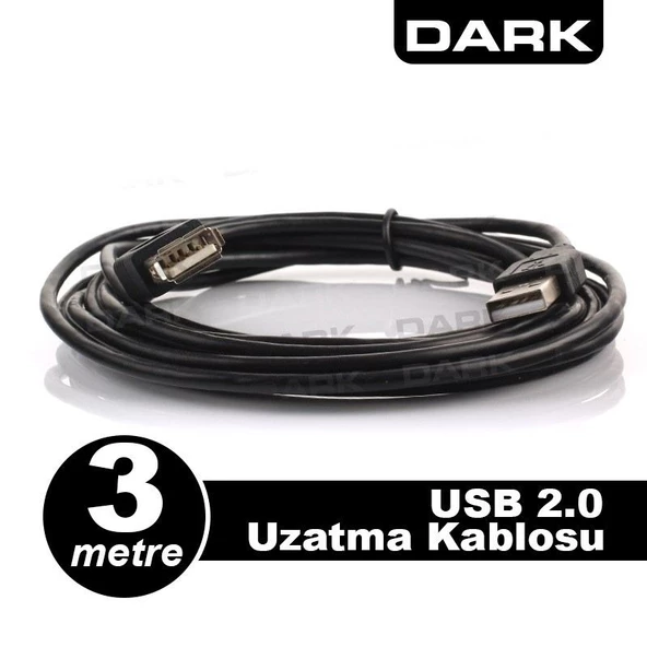 DARK USB 2.0 3m Uzatma Kablosu DK-CB-USB2EXTL300