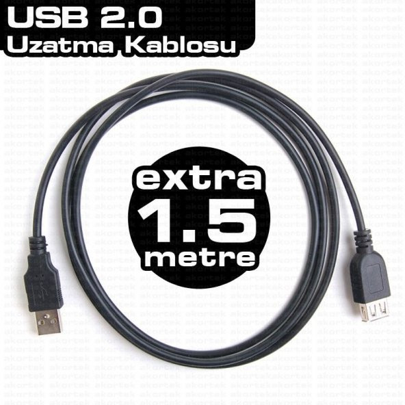 DARK USB 2.0 1.5m Uzatma Kablosu DK-CB-USB2EXTL150