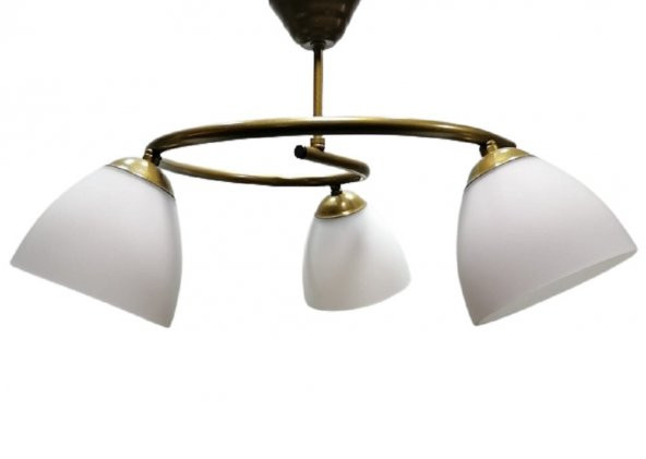 MYLİGHTS  MODERN SPOR OPAL BEYAZ CAMLI ÜÇLÜ AVİZE