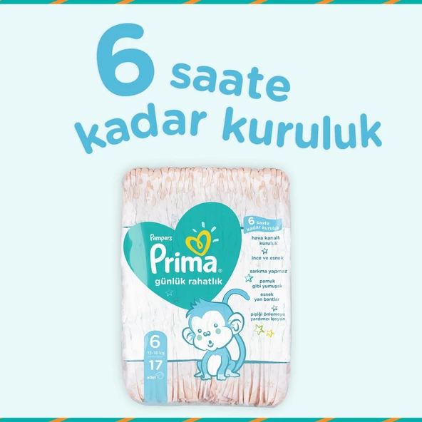 Prima Bebek Bezi Günlük Rahatlık 6 Beden 17 li 13-18 kg - 3