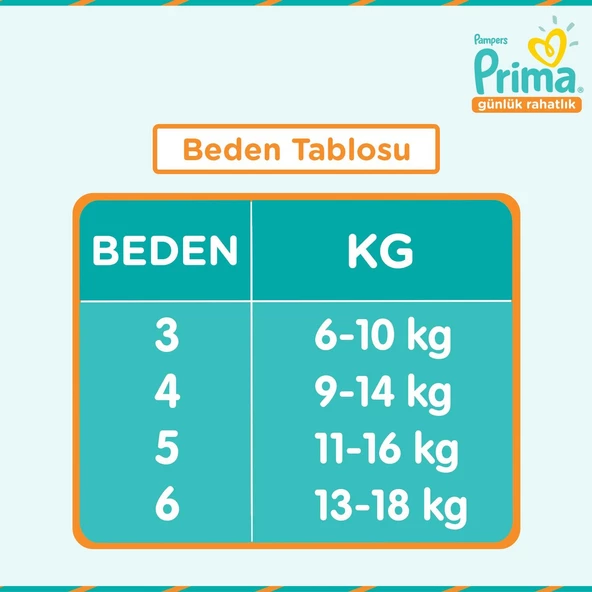 Prima Bebek Bezi Günlük Rahatlık 6 Beden 17 li 13-18 kg - 6