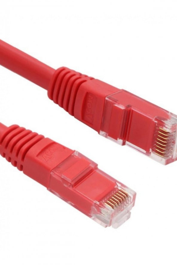 Vcom Cat6 1 Metre Kırmızı Utp Patch Kablo Ethernet Kablosu