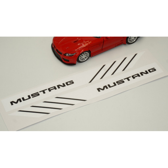 Mustang Yan Aynalar Selefon Kaplama Sticker Seti - 4