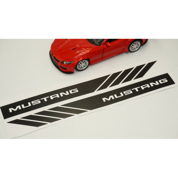 Mustang Yan Aynalar Selefon Kaplama Sticker Seti - 4