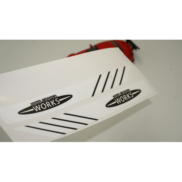 Mini John Cooper Works Yan Aynalar Selefon Kaplama Sticker Seti - 2