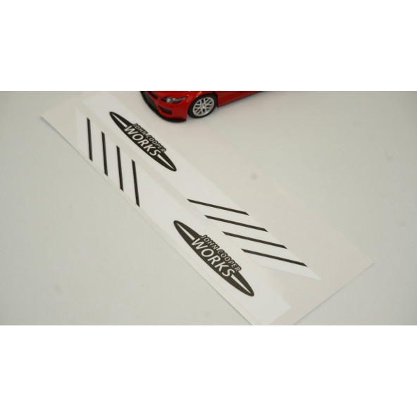 Mini John Cooper Works Yan Aynalar Selefon Kaplama Sticker Seti - 5