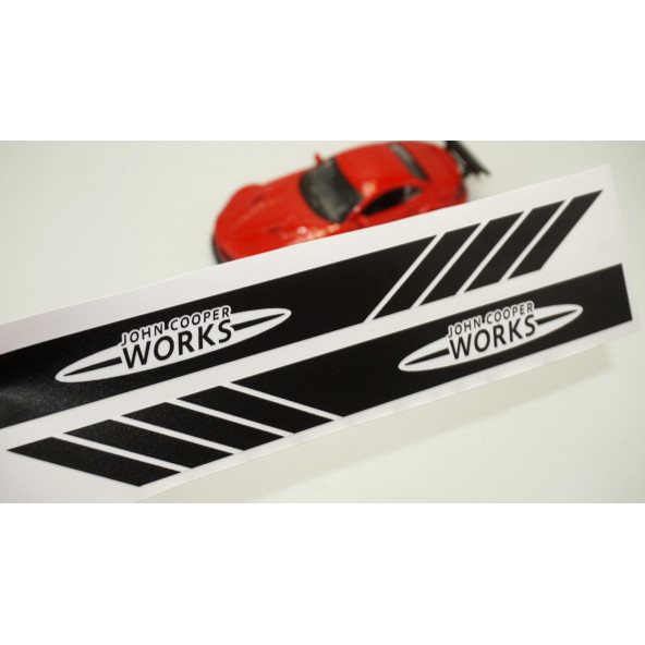 Mini John Cooper Works Yan Aynalar Selefon Kaplama Sticker Seti - 2