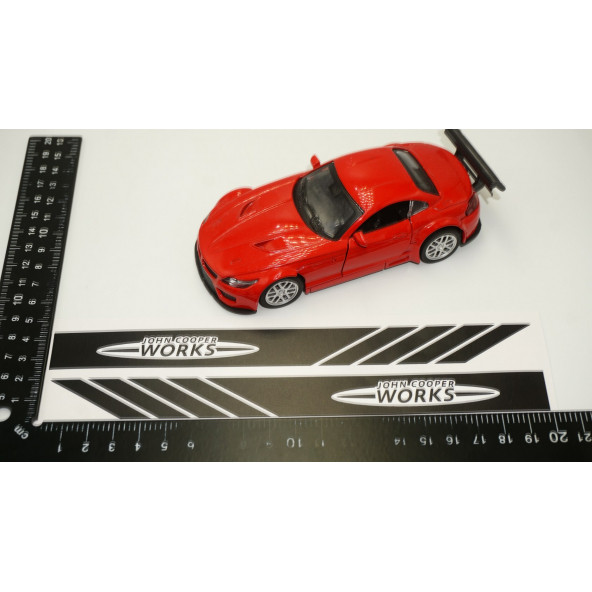 Mini John Cooper Works Yan Aynalar Selefon Kaplama Sticker Seti - 6