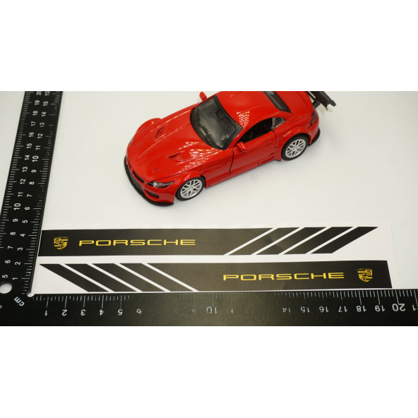 Porsche Yan Aynalar Selefon Kaplama Sticker Seti - 6
