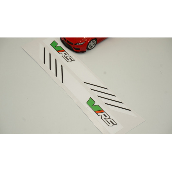 Skoda VRS Yan Aynalar Selefon Kaplama Sticker Seti - 5