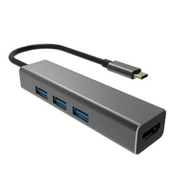 Vcom Type-C To Usb 3.0-3 Hdmi Çevirici