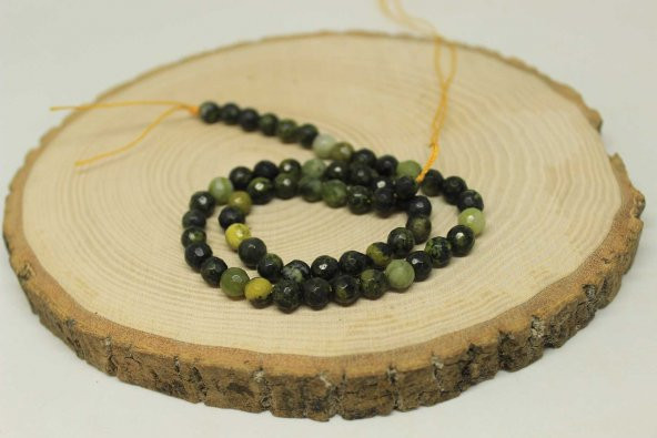 Peridot (Zebercet) Taşı Koyu Renk Faset Kesim Dizi 6mm (23160) ürün görseli