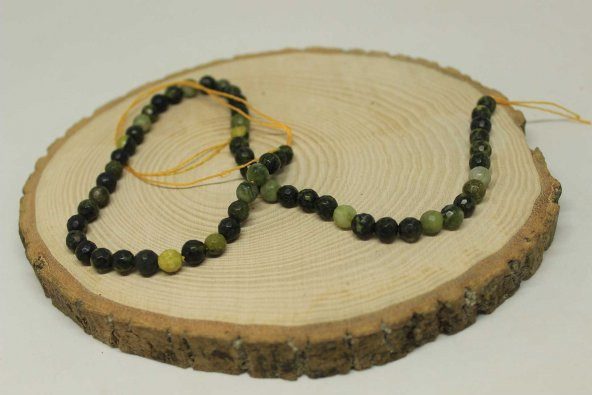 Peridot (Zebercet) Taşı Koyu Renk Faset Kesim Dizi 6mm (23160) - Resim 4