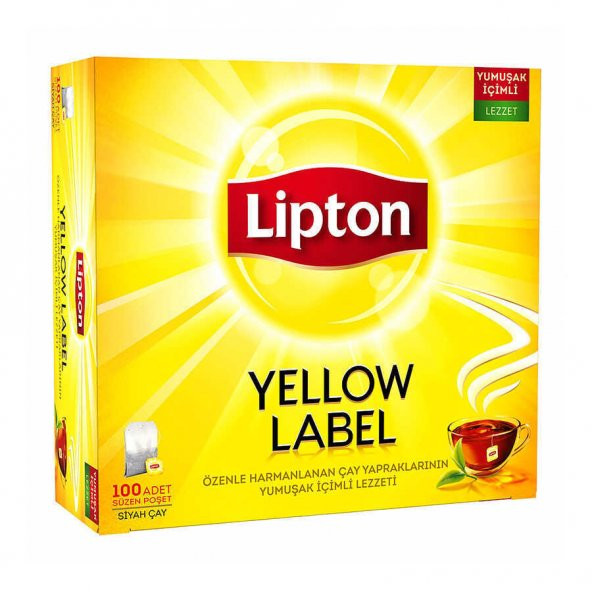 Lipton Yellow Label Bardak Çay 100 Lu   x  6  Adet