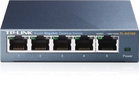 TP-LINK TL-SG105 5 PORT GIGABIT MASAÜSTÜ SWITCH (ÇELİK KASA)