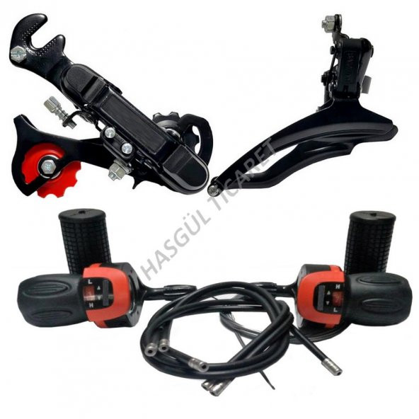 Hsgl Bisiklet Vites Kolu Siyah Ön Attırıcı Arka Attırıcı Zincir Set Bisiklet Yedek Parça Aksesuar - 3