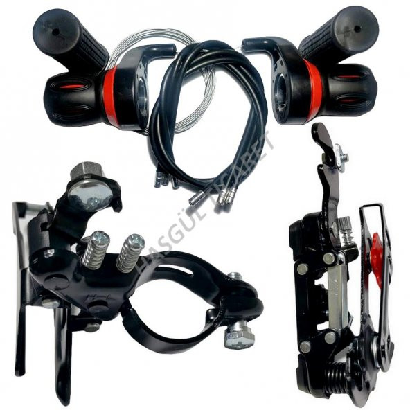 Hsgl Bisiklet Vites Kolu Siyah Ön Attırıcı Arka Attırıcı Zincir Set Bisiklet Yedek Parça Aksesuar - 4