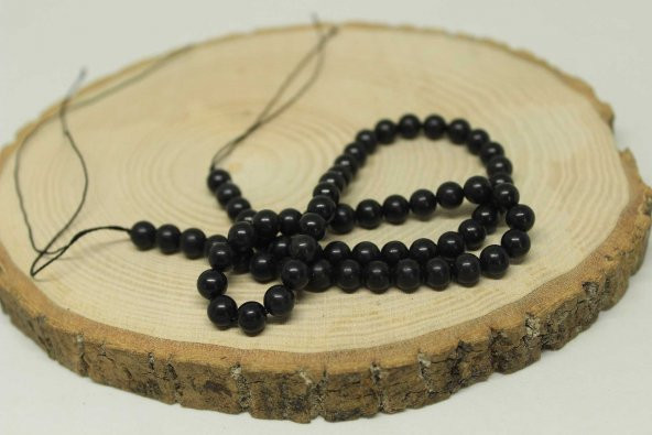 Shungite (Şungit) Taşı Dizi 6mm
