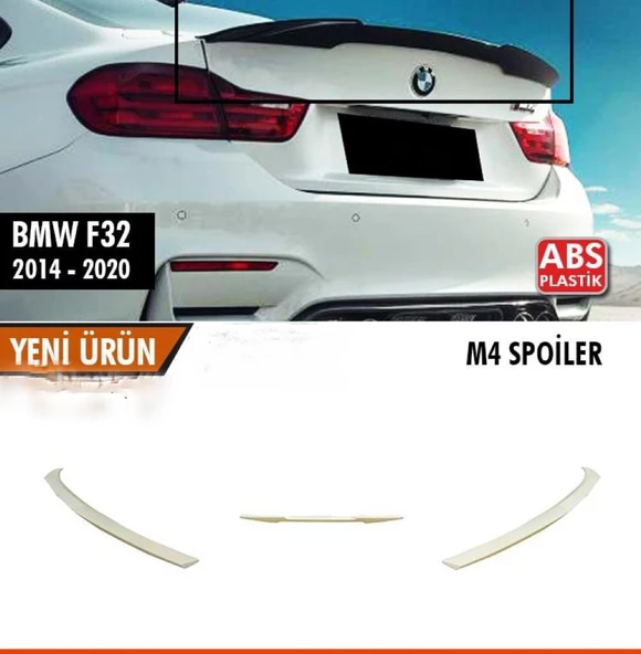 BMW F32 Coupe M4 Serisi İle Uyumlu Yarasa Spoiler ABS 2014-2020