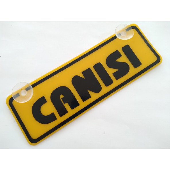 SARI DEKOR PLAKA - CANISI (22x7,5cm) vantuzlu Pleksi (Dekor Levha) SARI PLAKA