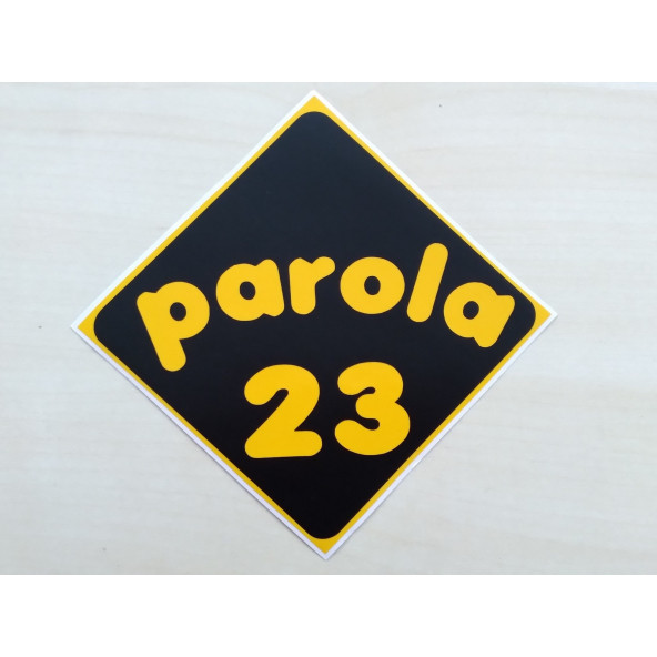 PLAKA 23 STİCKER SİYAH 11x11cm ELAZIĞ PLAKA STİCKER, PAROLA 23 PLAKA ETİKETİ, 23 PLAKA ÇIKARTMASI